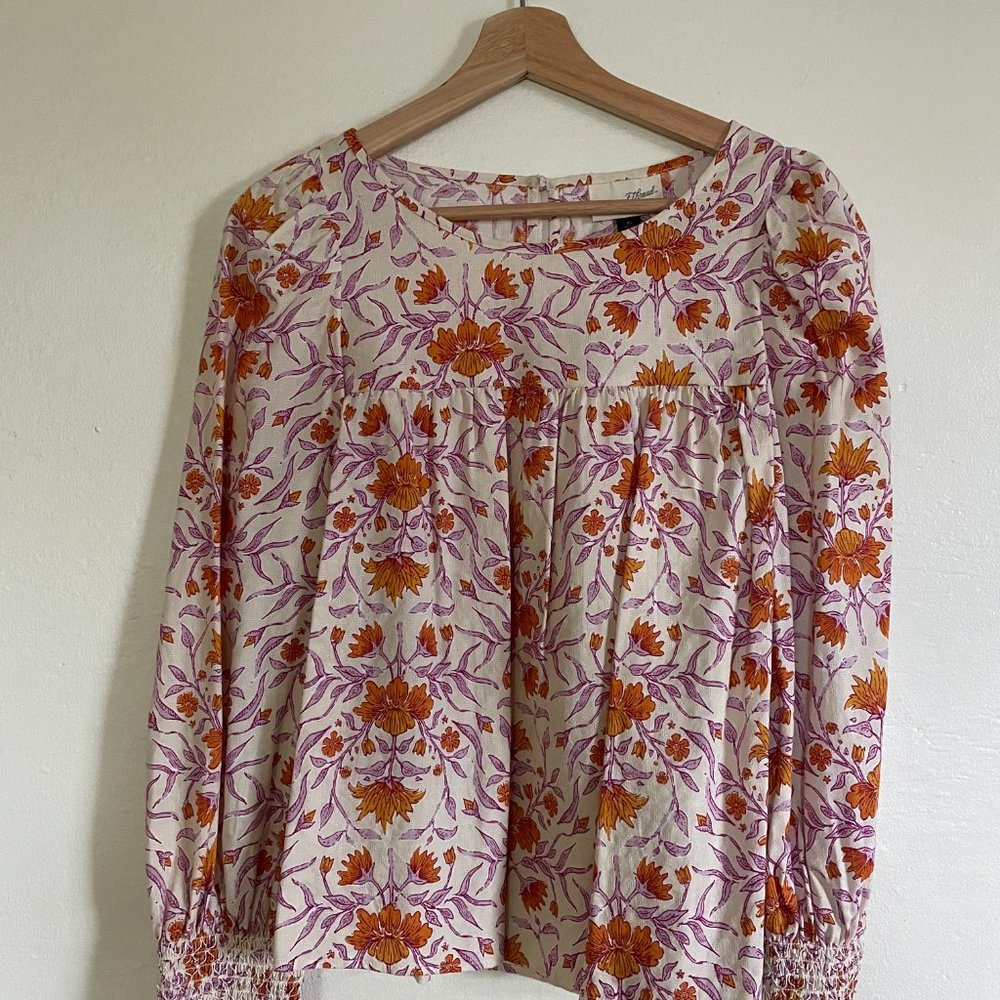 XS Women's Universal Thread Long Sleeve Floral Blouse